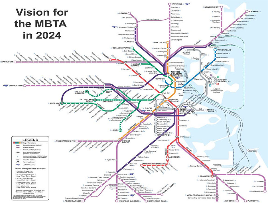 2024 MBTA map