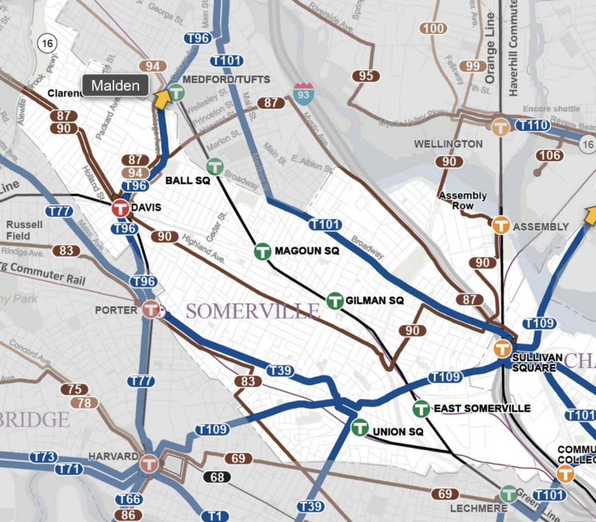 New bus route redesign proposal Somerville Transportation Equity